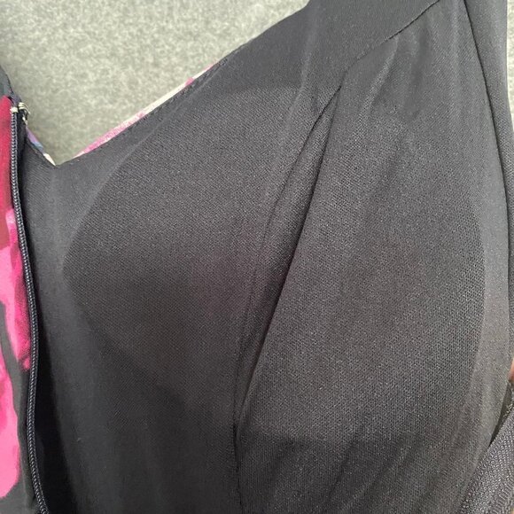 Trixxi V Neck Fit & Flare Floral Pleated Skirt Dress - Picture 9 of 15